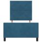 Preview: Bettgestell Dunkelblau 90x200 cm Samt