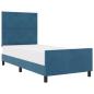 Preview: Bettgestell Dunkelblau 100x200 cm Samt