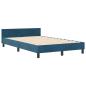 Preview: Boxspringbett mit Kopfteil Dunkelblau 120 x 190 cm Samt