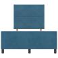 Preview: Boxspringbett mit Kopfteil Dunkelblau 120 x 200 cm Samt