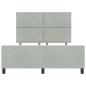 Preview: Bettgestell Hellgrau 140x190 cm Samt