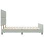 Preview: Bettgestell Hellgrau 140x190 cm Samt