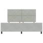 Preview: Bettgestell in Hellgrau - 180x200 cm Samt