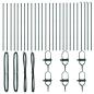 Preview: Zaunpfosten 26 Stück Grün Ø32 mm 190 cm Galvanisiertes Stahl