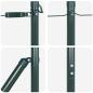 Preview: Zaunpfosten 26 Stück Grün Ø32 mm 210 cm Verzinkter Stahl