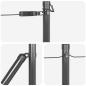 Preview: ARDEBO.de - Zaunpfosten 52 Stück Grau Ø32 mm 100 cm Verzinkter Stahl