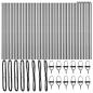Preview: Zaunpfosten 52 Stck Grau Ø32 mm 150 cm Verzinkter Stahl