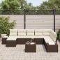 Preview: 8 Teile Garten Sofa Set mit Kissen Grau Poly Rattan