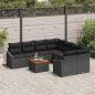 Preview: Gartensofa-set 9 stk. Schwarz Poly-Rattan