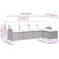 Preview: 5-teiliges Garten Sofa Set mit Kissen Beige Poly Rattan