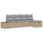 Preview: 5-teiliges Garten Sofa Set mit Kissen Beige Poly Rattan