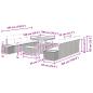 Preview: Gartensofa-set mit Kissen 11 pcs Schwarz und Creme