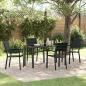 Preview: ARDEBO.de - 5 Teile Garten Esstisch Set Schwarz HDPE