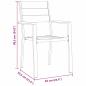 Preview: 5 Teile Garten Esstisch Set Schwarz HDPE