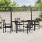 Preview: 5-teiliges Garten-Esszimmer-Set Schwarz PVC-Rattan