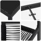 Preview: 5-teiliges Garten-Esszimmer-Set Schwarz PVC-Rattan