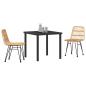 Preview: 3-teiliges Garten-Ess-Set in Braun aus Poly-Rattan