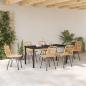 Preview: 7-teiliges Garten-Essset Braun Poly Rattan