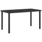 Preview: 5-teiliges Garten-Dining-Set mit Kissen schwarz Textilene und Stahl