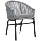 Preview: 5-teiliges Garten-Esszimmer-Set Graues Poly-Rattan