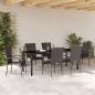 Preview: 7-teilige Garten Essgruppe Braun Poly-Rattan