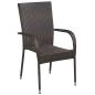 Preview: 7-teilige Garten Essgruppe Braun Poly-Rattan