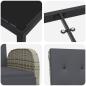Preview: 7-teiliges Garten-Essgruppen-Set mit Kissen Grau Poly Rattan