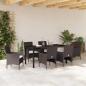 Preview: 7-teiliges Garten-Essset Braun Poly-Rattan