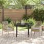 Preview: 3-teiliges Garten Essgruppe mit Kissen ? Beiges Poly Rattan