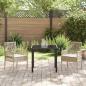 Preview: 3-teiliges Garten Esszimmer Set mit Kissen Beige Poly Rattan