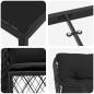 Preview: 7-teiliges Garten-Ess-Set mit Kissen Schwarz Poly-Rattan