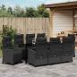 Preview: 9-teiliges Garten-Dining-Set Schwarz Poly-Rattan