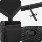 Preview: 9-teiliges Garten-Dining-Set Schwarz Poly-Rattan