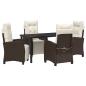 Preview: 5-teiliges Garten-Esszimmer-Set Braun Poly-Rattan