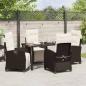Preview: 5-teiliges Garten-Esszimmer-Set Braun Poly-Rattan