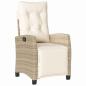 Preview: 7-tlg. Garten-Essgruppe Beige Poly Rattan