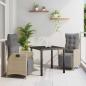 Preview: ARDEBO.de - 3-teiliges Garten-Dining-Set Beige Poly-Rattan