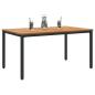 Preview: Gartentisch 150x90x75 cm aus massivem Akazienholz und Metall