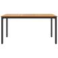 Preview: Gartentisch 150x90x75 cm aus massivem Akazienholz und Metall