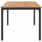 Preview: Gartentisch 180x90x75 cm aus massivem Akazienholz und Metall
