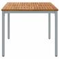 Preview: Gartentisch 150x90x75 cm aus massivem Akazienholz und Metall