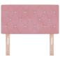 Preview: Kopfteil Kristallknopf Gepolstert Rosa 80 cm Samt