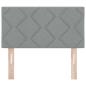 Preview: Kopfteil mit Diamantblock-Design Hellgrau 80 cm Stoff