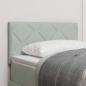 Preview: ARDEBO.de - Kopfteil Diamantblock Design Hellgrau 80 cm Samt