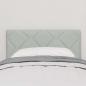 Preview: Kopfteil Diamantblock Design Hellgrau 80 cm Samt