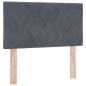 Preview: Kopfteil Diamantblock-Design Dunkelgrau 80 cm Velvet
