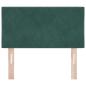 Preview: Kopfteil mit Diamantblock-Design Dunkelgrün 80 cm Samt