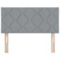 Preview: Kopfteil mit Diamantblock-Design Hellgrau 90 cm Stoff