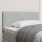 Preview: ARDEBO.de - Kopfteil Diamantblock Design Hellgrau 90 cm Samt