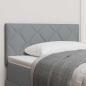 Preview: ARDEBO.de - Kopfteil Diamantblöcke Design Hellgrau 100 cm Stoff